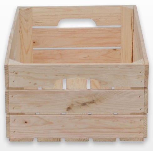 Grote houten krat